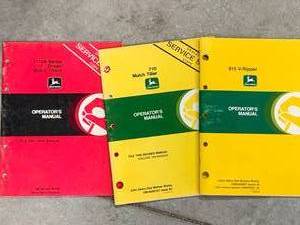 lot 86 image: Lot of 3 John Deere Manuals ($15 to $40 each on ebay)