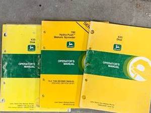 lot 89 image: Lot of 3 John Deere Manuals ($15 to $40 each on ebay)