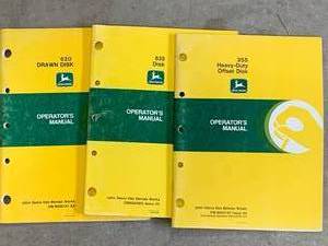 lot 91 image: Lot of 3 John Deere Manuals ($15 to $40 each on ebay)