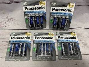 lot 101 image: Lot of 5 Pack AA Panasonic Battery Exp 2022