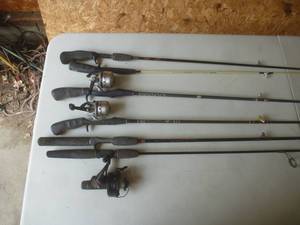lot 25 image: Assorted Fishing Rods