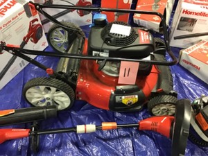 Pallet with assorted Homelite outdoor tools see pictures