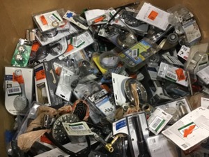 Gaylord full of misc plumbing items and accessories  various conditions, brands, see pictures