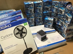Pallet with various Fans - overstock items