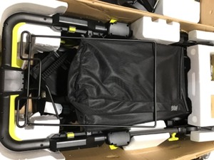 Pallet with Ryobi Cordless 40V Lawmowers customer returns couple missing batteries