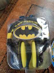 lot 20 image: Batman Headphones Phone Case Set and More