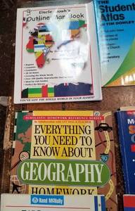 lot 21 image: Home School Curriculum Lot with Maps, Geography, States and More