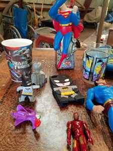 lot 23 image: Marvel Comics Lot including Batman Items, Superman, Ironman and More