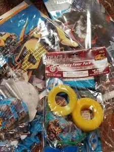 lot 28 image: New Hallmark Transformers Birthday Party Set in two big boxes