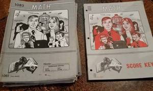 lot 217 image: Home Schooling Curriculum 5th and 6th Grade Math Books and Score Keys - Not Written In
