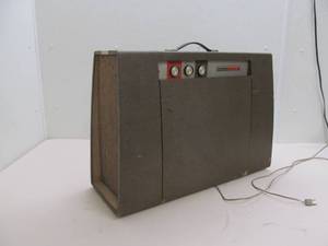 vintage sears silver tone stereo