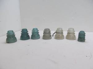 vintage glass telephone pole insulators
