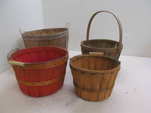 vintage wood baskets