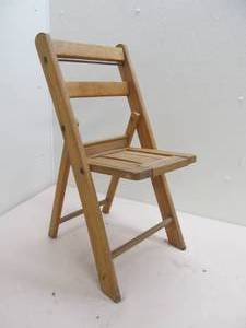 vintage childs folding chair