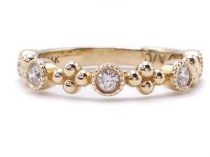 Upscale Bezel Set Diamond Estate Ring in 14k Yellow Gold $2975