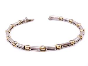 Gorgeous Two-Tone 14k Gold Diamond Tennis Bracelet $3225
