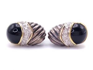 David Yurman Diamond Earrings in 18k Gold and Sterling Silver $1850