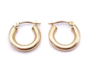 14k Yellow Gold Huggies Estate Earrings