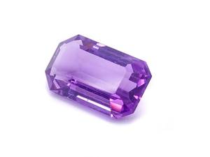 3.44 Carat Rectangular Cut Purple Brazilian Amethyst Loose Gemstone