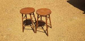 lot 260 image: Pair of Rustic Stools