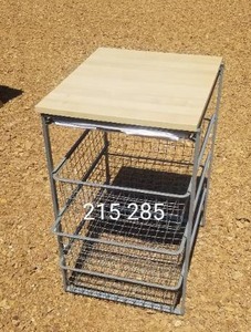lot 246 image: Convenient Wire Basket Storage Unit