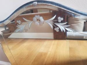 lot 25 image: Antique Medicine Cabinet Mirror