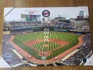 lot 75 image: Commemorative Canvas Print- Twins Inaugural Season at Target Field, 2010