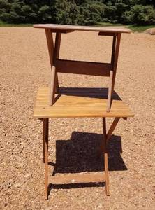lot 269 image: Folding Outdoor Side Table, lot of 2