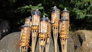 lot 280 image: Tiki Torches  Still in Wrappers, set of 8