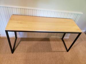lot 13 image: Birch Modern Industrial Sofa Table
