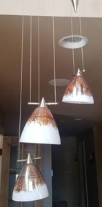 lot 18 image: 3-Fixture Low Voltage Pulley Light Fixture by Besa Lighting