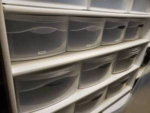 lot 304 image: Collection of 22 Sterilite Shelf Organizers