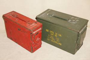 2 Metal Ammo Boxes