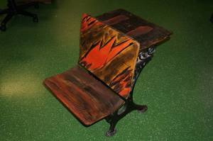 Small Antique School Desk - Custom Painted