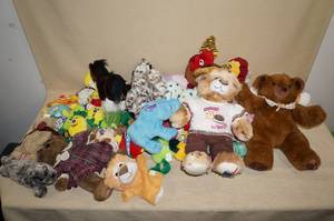 Assortment of Small Stuffed Animals