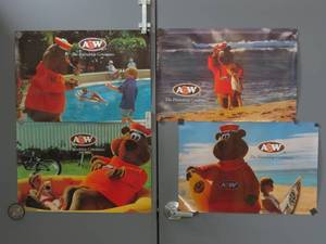 4 A&W Ad Campaign Posters - 1994