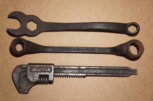 3 Vintage Ford Wrenches