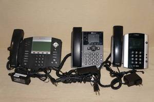 3 Polycom Office Phones