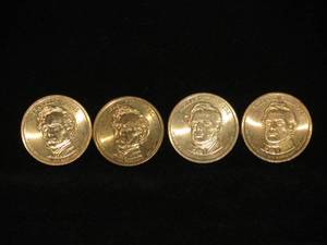 4 US Presidential Dollar Coins