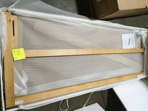 lot 29 image: STYLEWELL Caspian Natural Finish Wood and Water Hyacinth King Headboard (80.9 in W. X 55.9 in H.) CUSTOMER RETURN SEE PICS