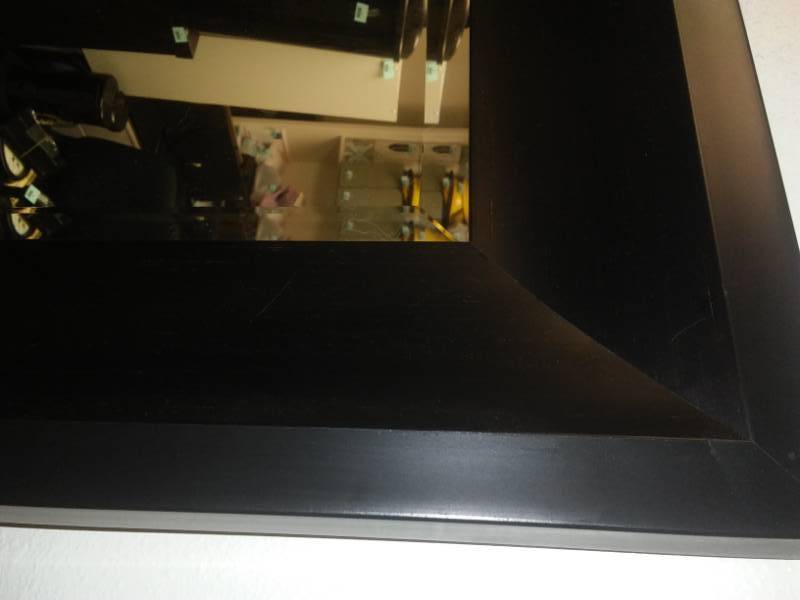 lot 80 image: Mirror Black framed Beveled edge. 43.5 x 31