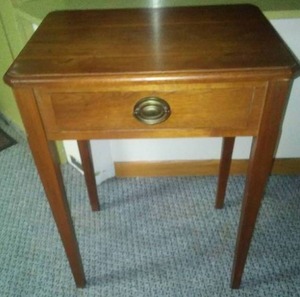 lot 8 image: Wood nightstand