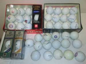 lot 62 image: Golf balls - new & experienced (43), some Logos