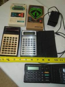 lot 70 image: Vintage Calculators & Sports games. Mattel, Texas Instruments.