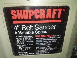 lot 127 image: 4 in. Shopcraft tabletop sander nice.