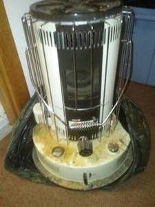 lot 182 image: Kerosun kerosene heater Omni 85, 85000 BTUs fuel reservoir & & gauge. good condition.