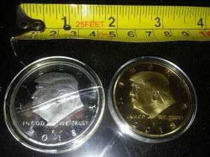 lot 153 image: 2 Donald Trump commemorative Coins.