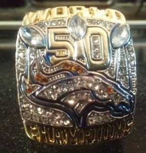 lot 165 image: Denver Broncos Super Bowl 50 ring.