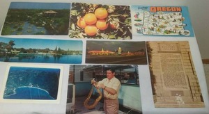 lot 210 image: Oversized vintage post cards- postmarked and new.