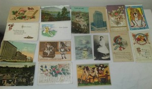 lot 211 image: 17 Post marked Postcards most 1911-1919